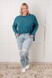 Basic Necessity Ribbed Top in Teal on Sale