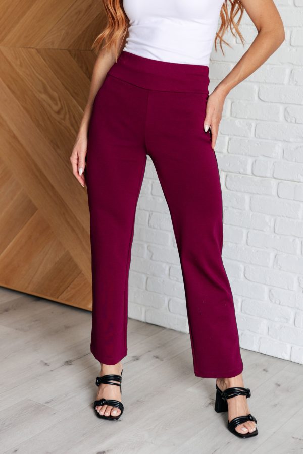 Magic Straight Pants in Wine Online Sale