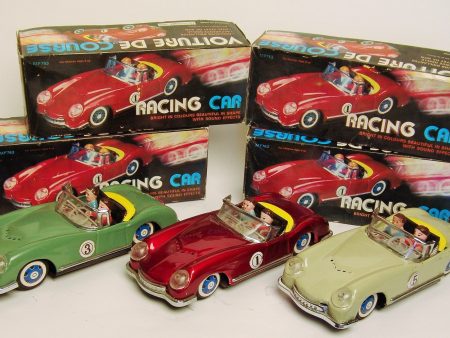 Vintage China Tin Friction Racing Car For Sale