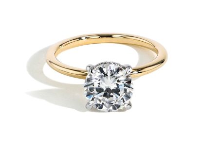 14k Yellow Gold 1.82Ct, SI2, E, EGL, 0.09Ct  Hidden Halo Engagement Ring For Cheap