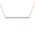 14k 0.18 Carat Diamond Bar Necklace, Available in White, Rose and Yellow Gold Sale