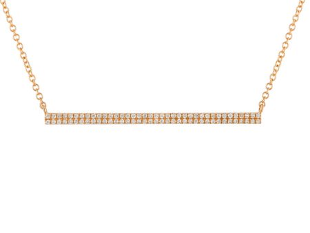 14k 0.18 Carat Diamond Bar Necklace, Available in White, Rose and Yellow Gold Sale