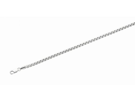 Sterling Silver 5.2mm Round Box Chain 22 Inches with Lobster Clasp Cheap