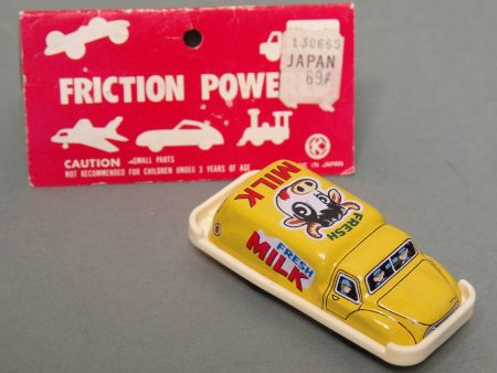 Vintage Japan Tin Milk Delivery Truck on Sale