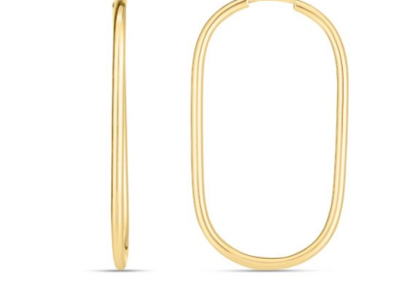 14k Yellow Gold 2.7 Grams Endless Large Paperclip Hoop Earrings Online