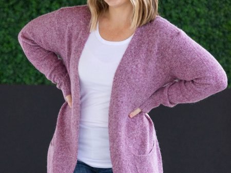 Madison Cozy Cardigan - Frosted Berry Supply