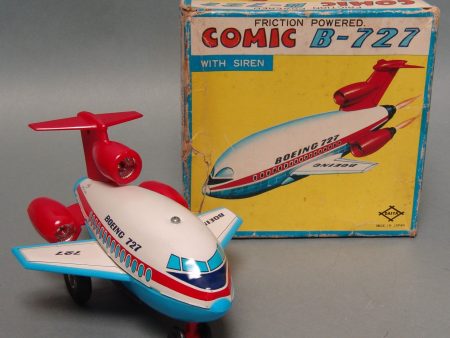 Vintage Japan Tin Boeing 727 Comic Jet Online Sale