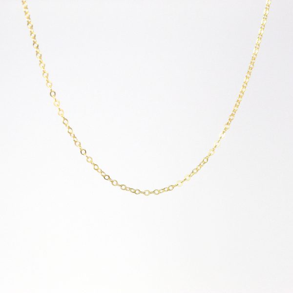 10k Yellow Gold Chain - Adjustable 18 to 17 to 16 Inch 1.3 mm Double Extendable Piatto Necklace - Polished Cable Link Fine Jewelry Supply Online now