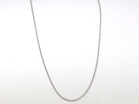 14k White Gold Chain - Adjustable 18 to 17 to 16 Inch 1.3 mm Double Extendable Piatto Necklace - Polished Cable Link Fine Jewelry Supply Sale