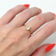 1.15 ct Emerald Cut Diamond Engagement Ring - 18k Yellow Gold Bezel Set Vintage Recycled Gem - Size 6 1 4 Fine Bridal Classic Jewelry For Discount