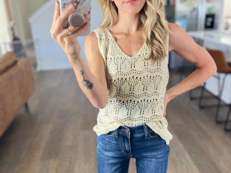 Adventure is Out There Open Knit Tank Fashion