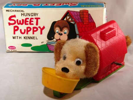 Japan Vintage Wind Up Sweet Puppy With Kennel For Discount