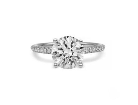 14k White Gold 1.51Ct G SI2 GIA, mele 0.08Ct Engagement Ring Sale