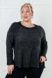 Cozy Day Brushed Hacci Sweater in Black Fashion