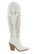 Billini Simone Western Boot ~ White For Discount