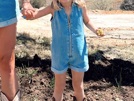 Mini Reno Romper ~ Blue Stream on Sale